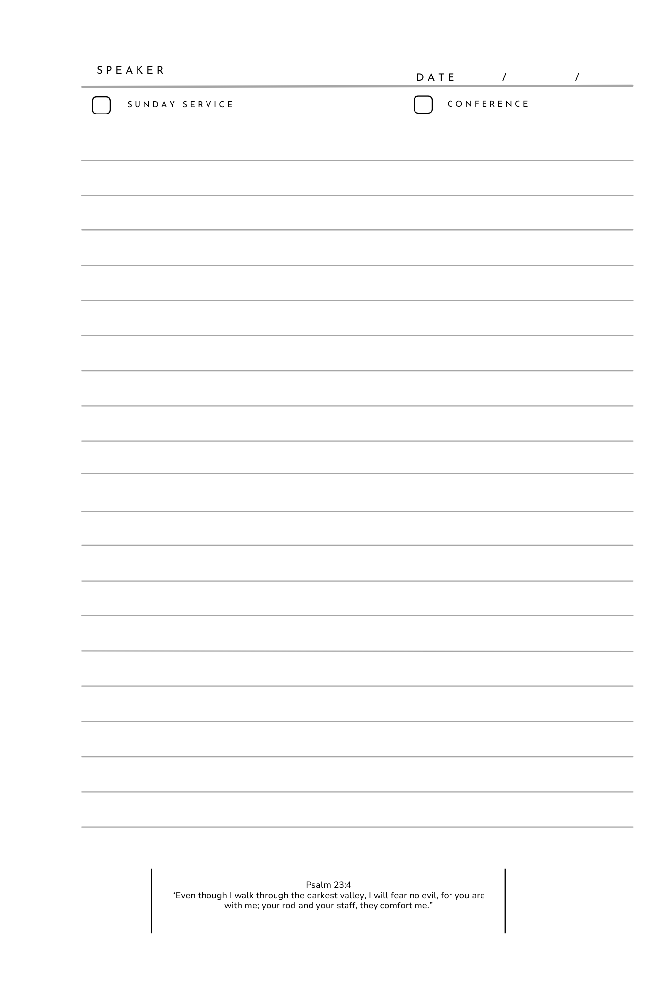 Church Notes Journal – Inspirational Christian Notebook