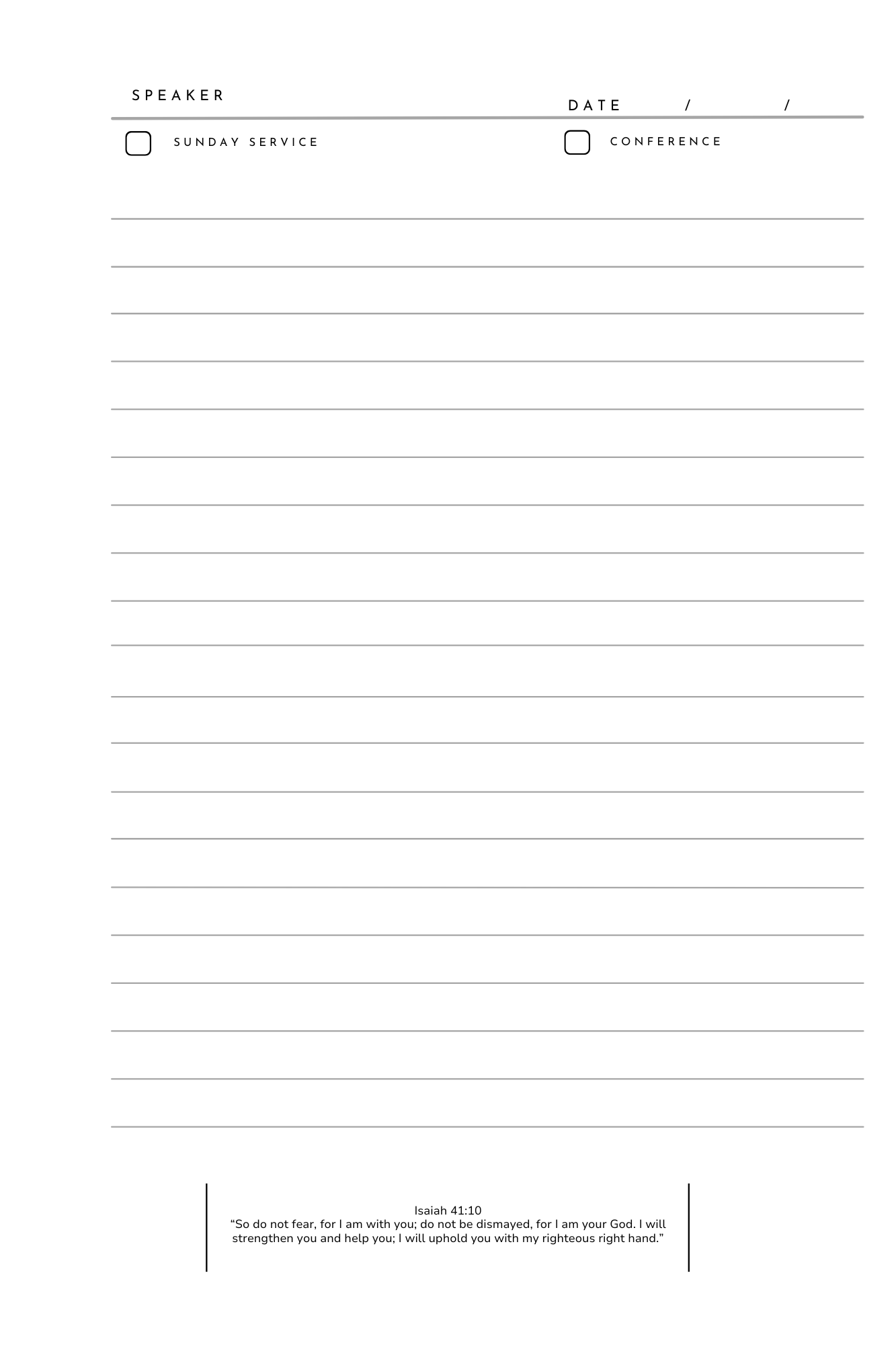 Church Notes Journal – Inspirational Christian Notebook